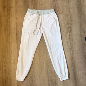 White Drawstring Jogger Pants